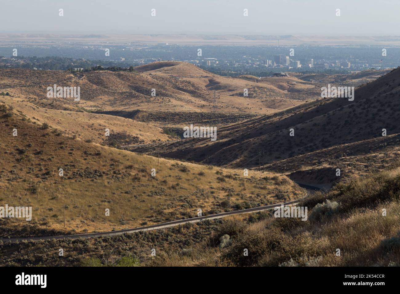 Idaho landscapes, hills and mountains around Boise Stock Photo