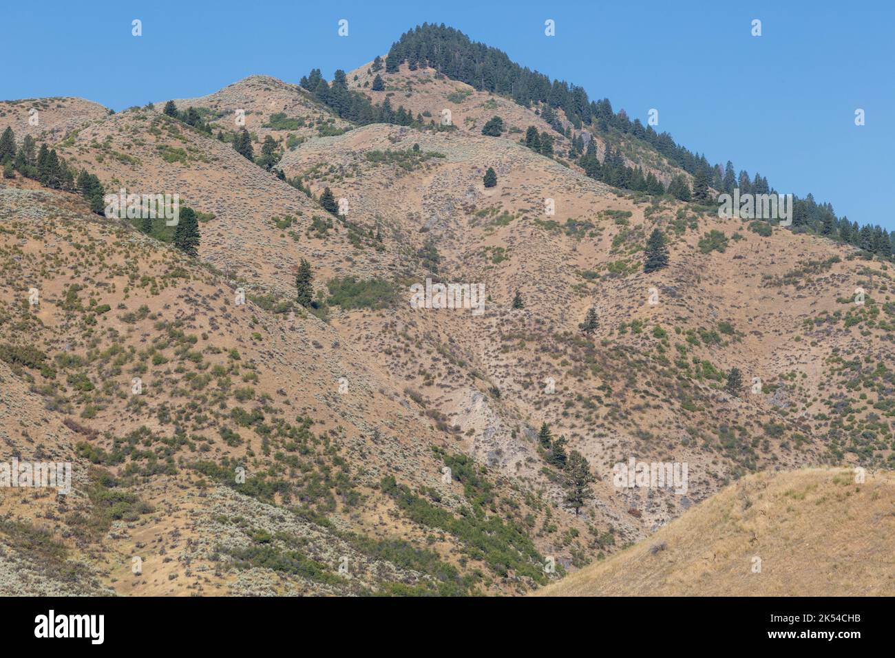 Idaho landscapes, hills and mountains around Boise Stock Photo