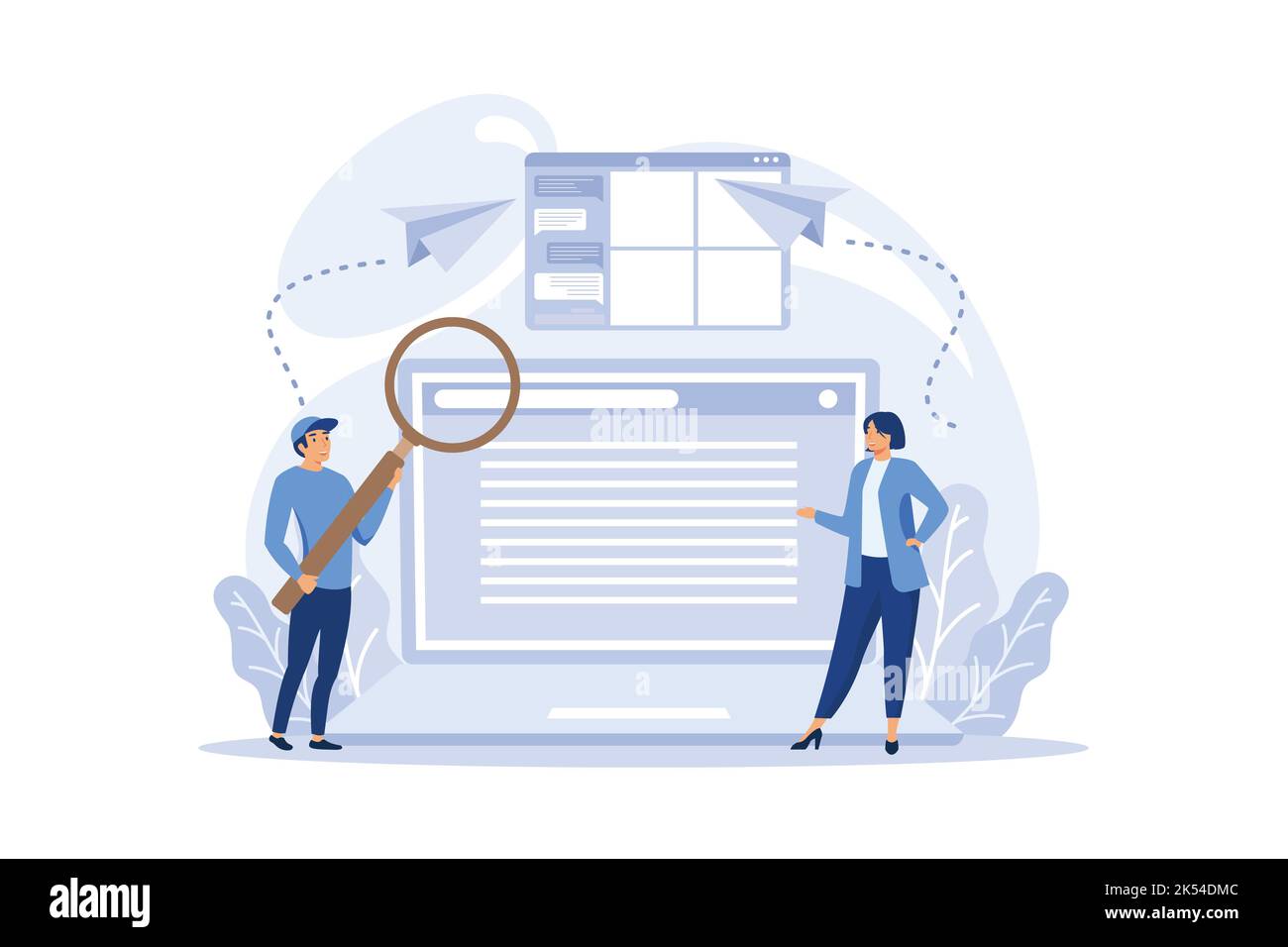 site analyst concept set.  page improvement for business promotion as a part of marketing