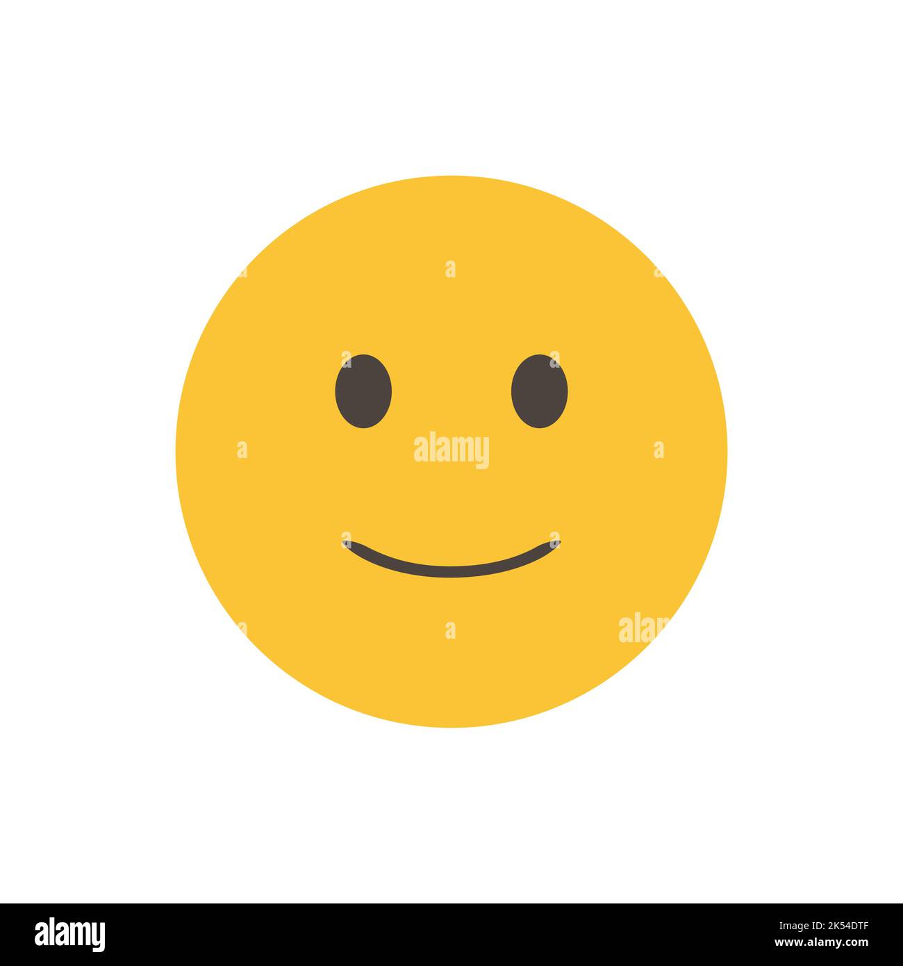 Slightly smiling face emoji isolated hires stock photography and