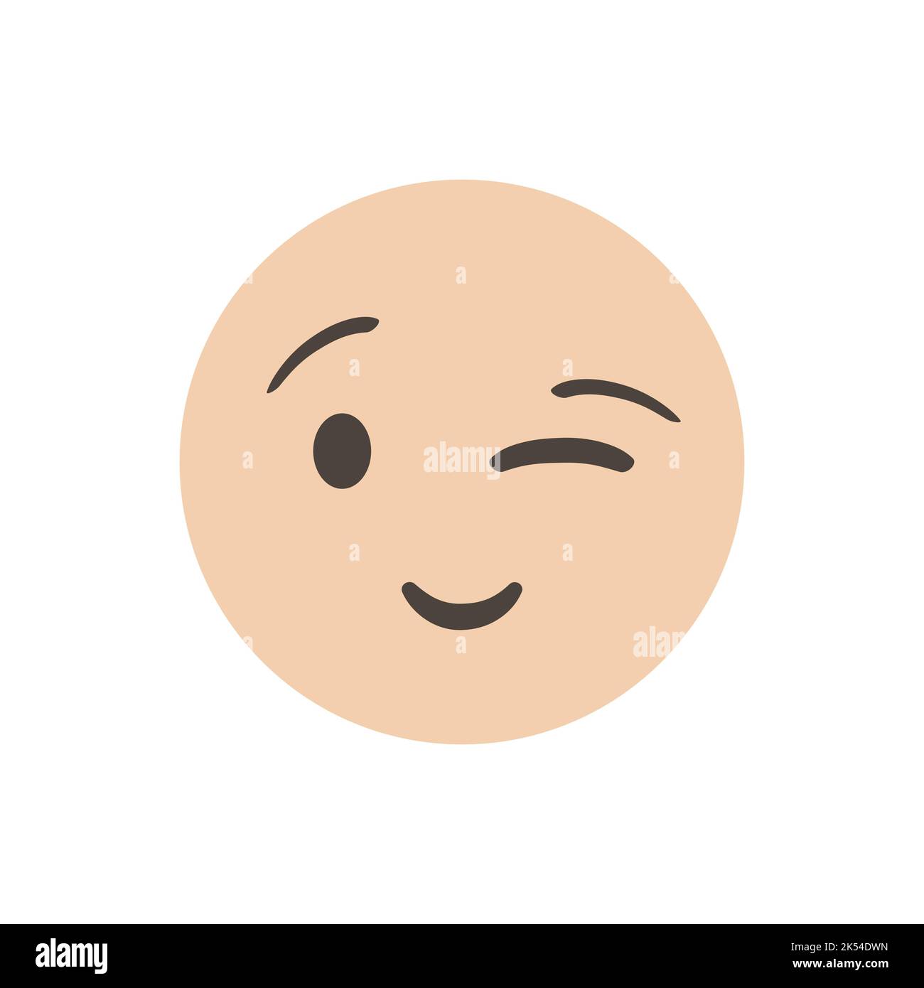 Winky face signals a joke or a hidden meaning. 3D stylized vector icon