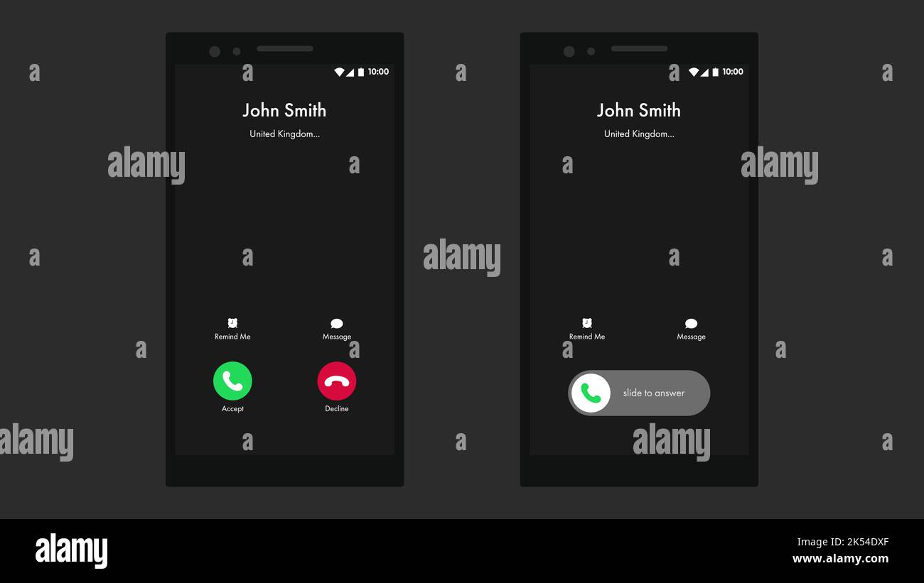 Call screen interface gui design. Vector smartphone incoming outcoming phone call design template. Flat mobile app page layout isolated on gradient Stock Vector