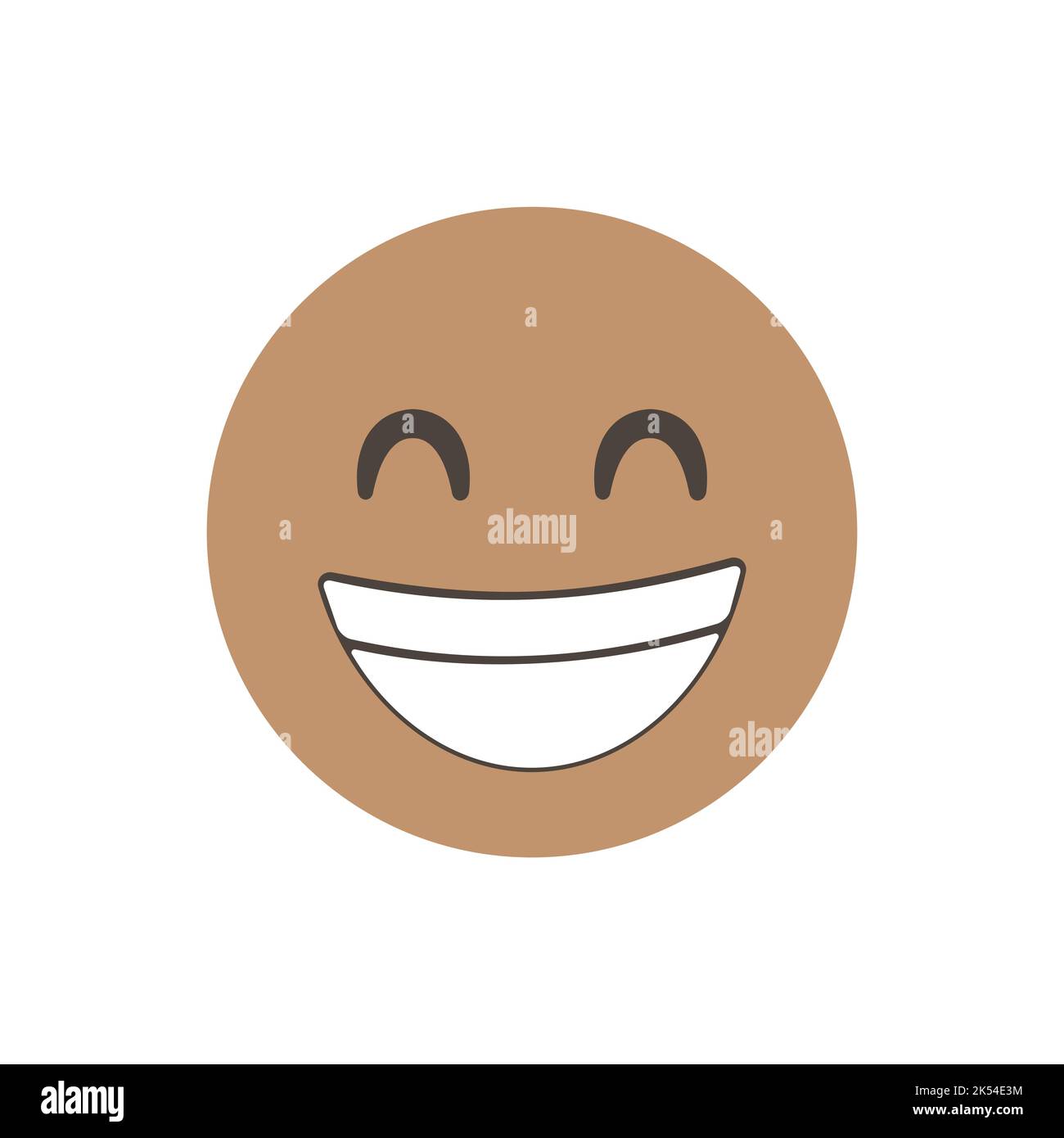 Beaming face with smiley eyes, cheesy face. Vector illustration ...