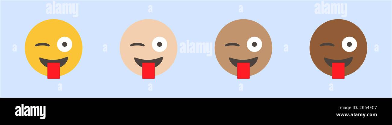 Stuck out tongue winking eye. 3D stylized vector icon. smiling emoticon character design. 3D emoticon for web. for emoticon characters design Stock Vector