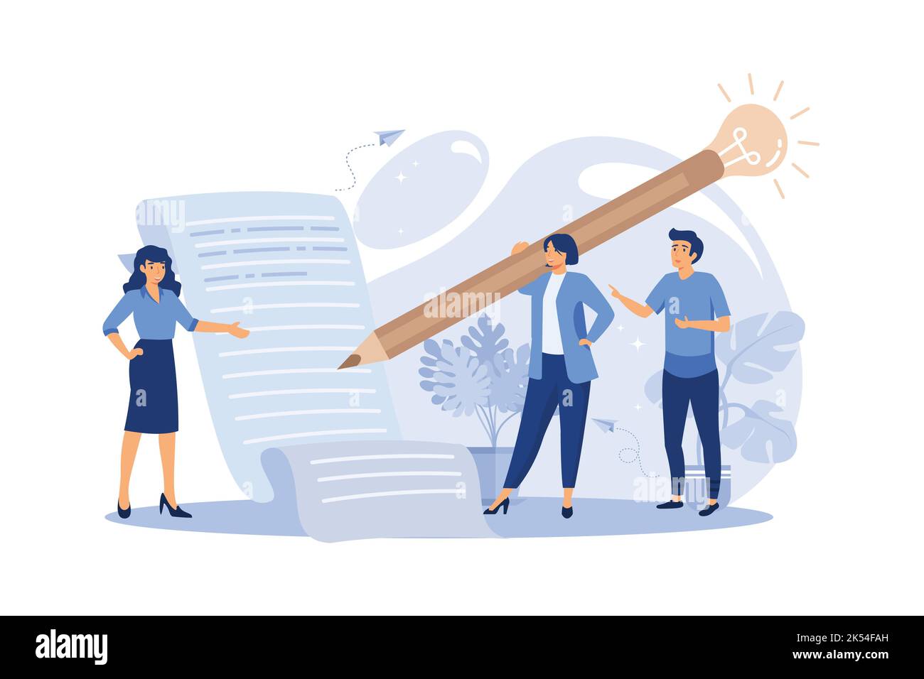 pencil with light bulb. business meeting and brainstorming, business