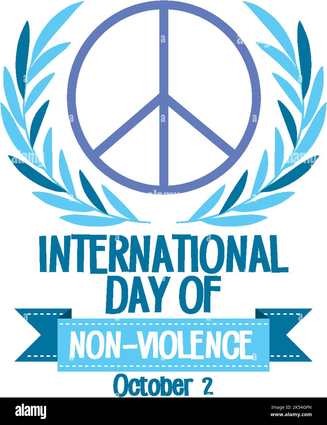 International day of non violence poster illustration Stock Vector