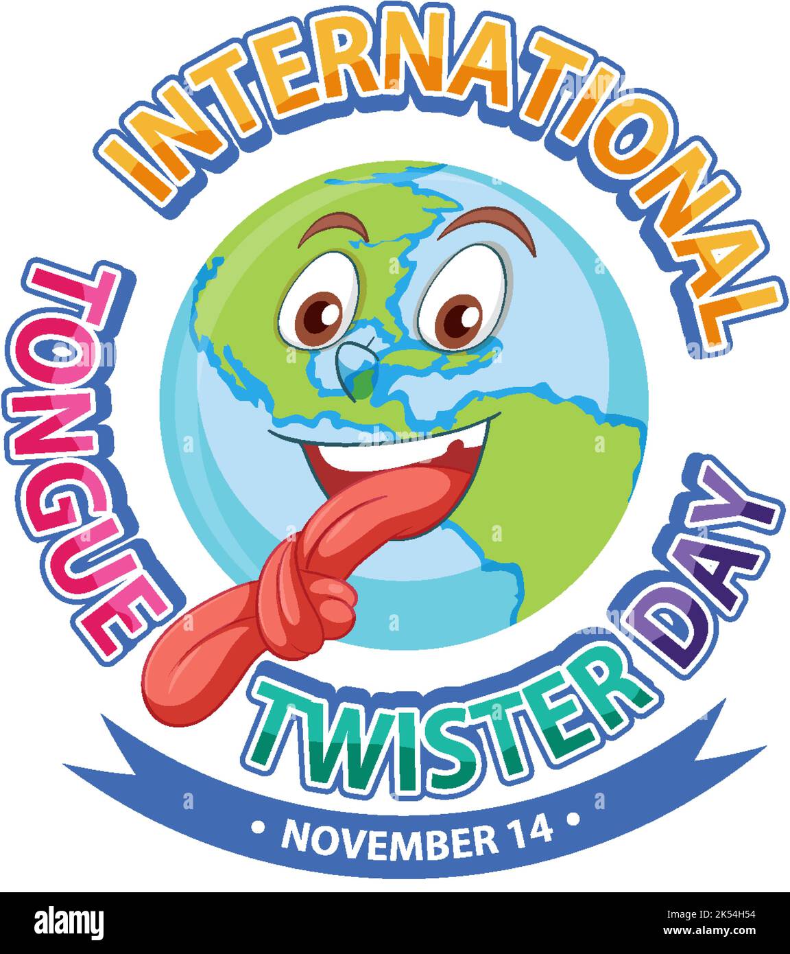 International Tongue Twister Day Banner Design illustration Stock