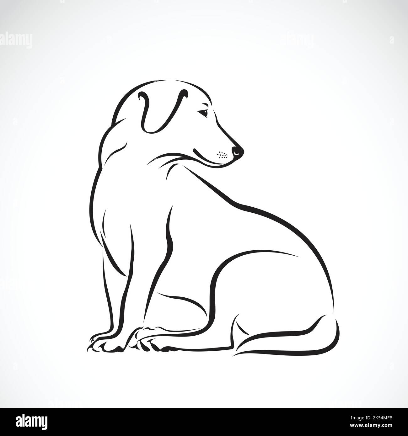 Labrador Simple Vector Image Vector of dog labrador on white background. Vector. Easy editable ...