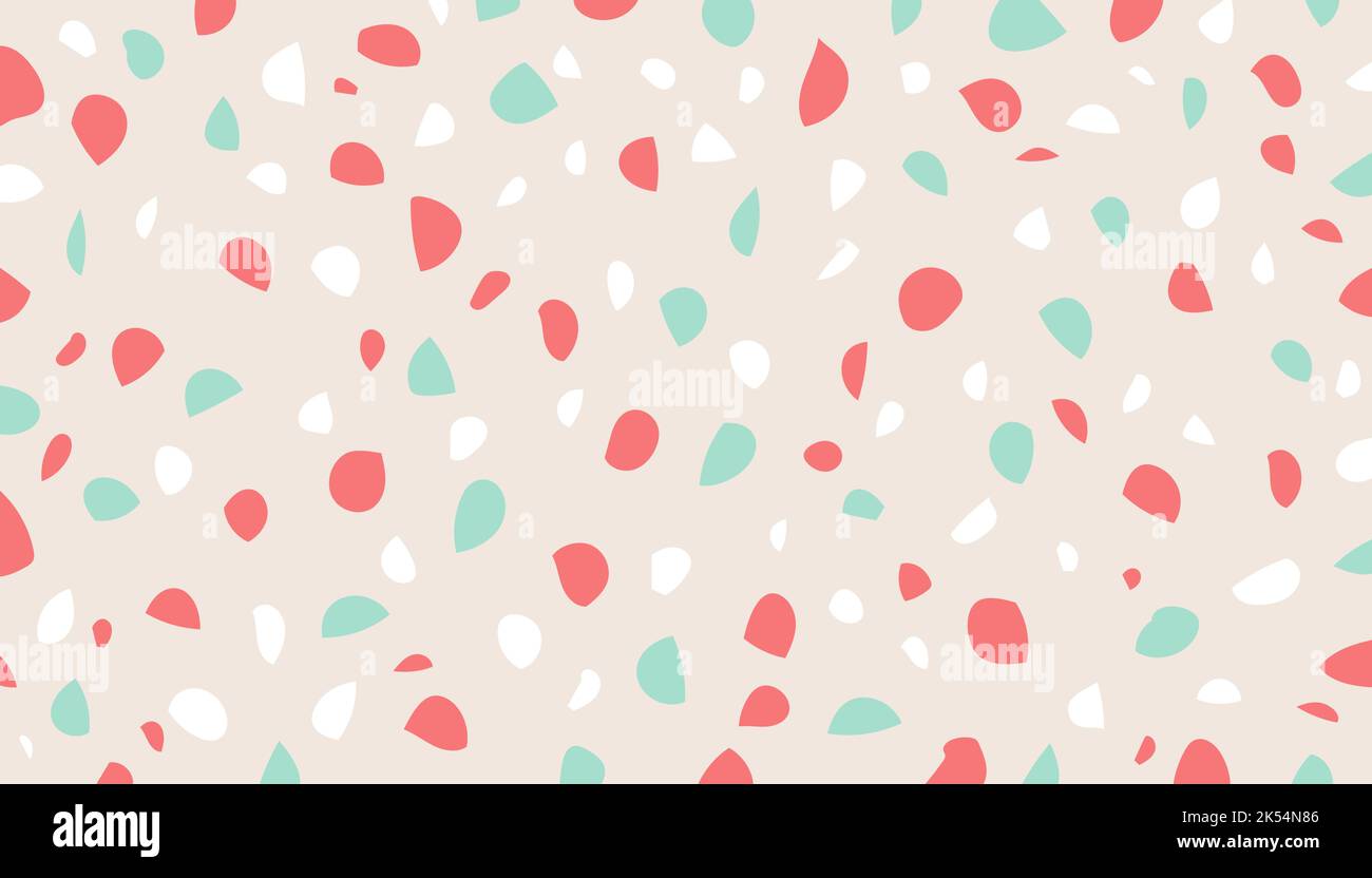 Terrazzo background grey red blue abstract simple vector Stock Vector