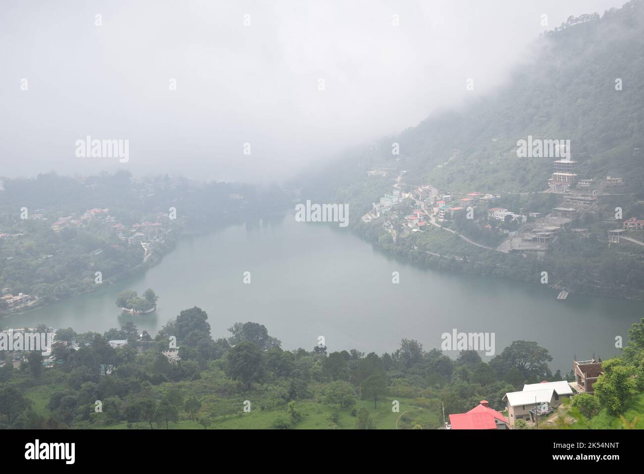 Beautiful view of bhimtal - the hill station Stock Photo