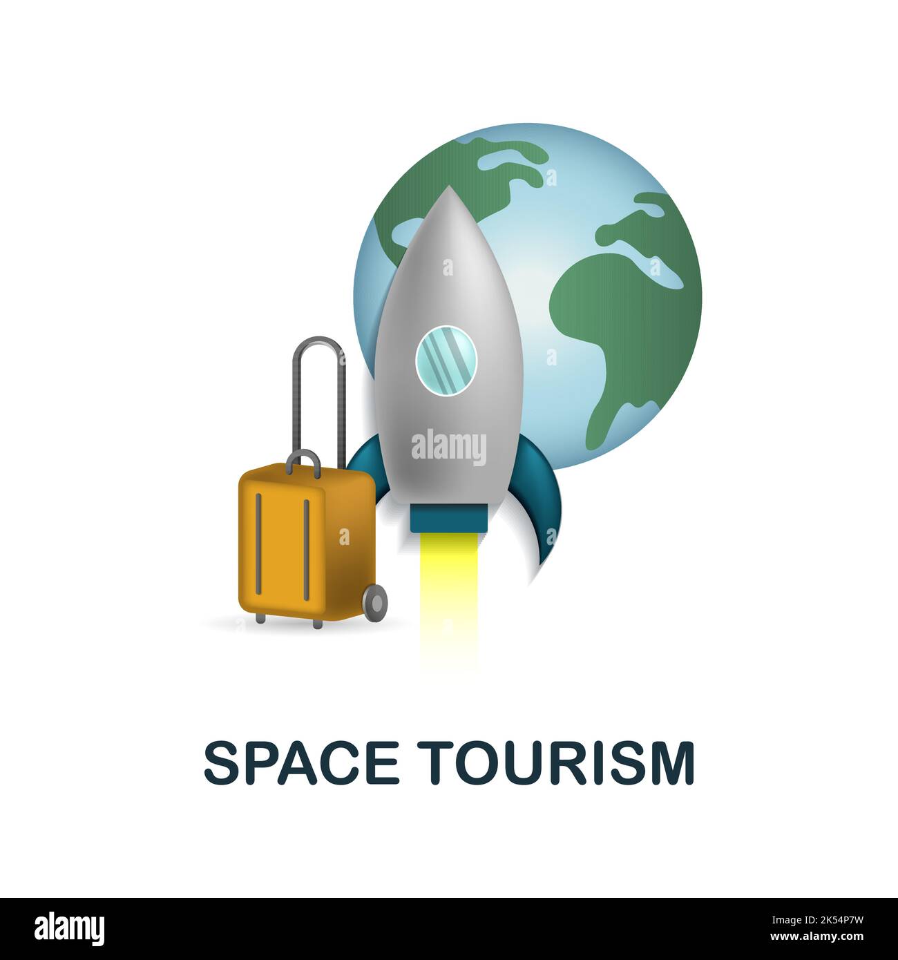 Space Tourism icon 3d illustration from future technology collection Space Tourism icon 3d illustration from future technology collection