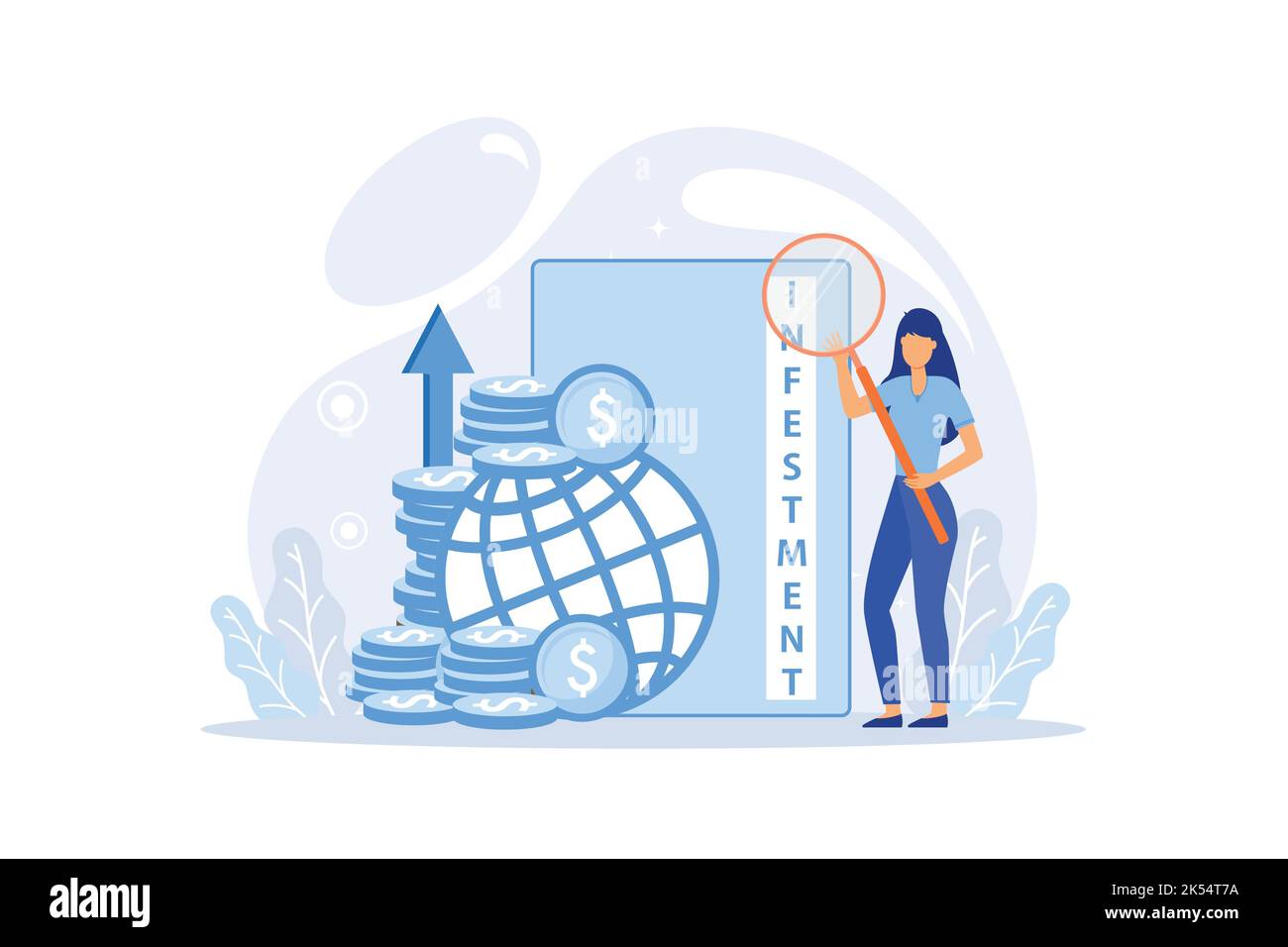saving money illustration design, invesment concept template vector Stock Vector