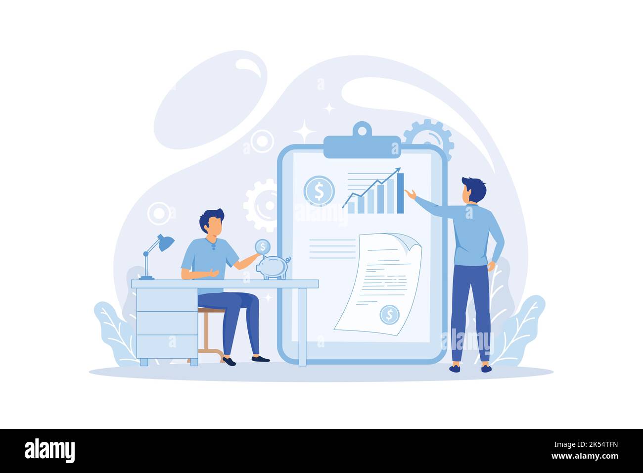 Business Financial advisor working and Business investment planning on