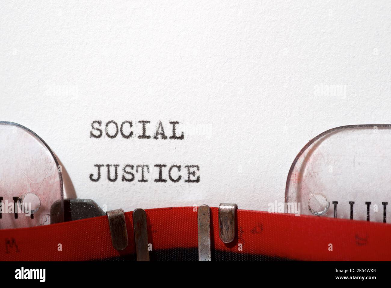 Social justice text written with a typewriter Stock Photo Alamy