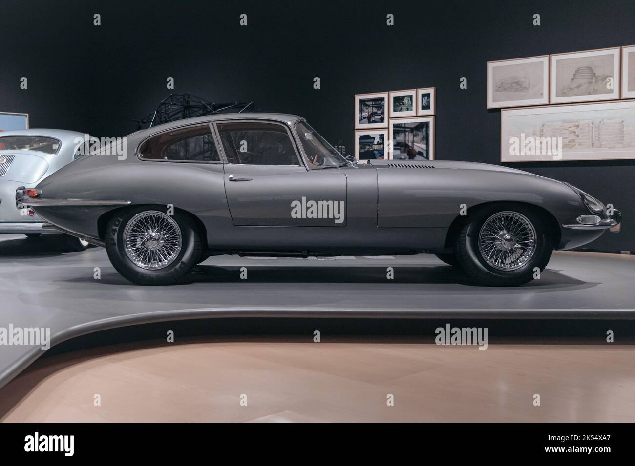 BILBAO, SPAIN-SEPTEMBER 10, 2022: 1963 Jaguar E-Type (XK-E) coupe (Series 1), side view Stock Photo