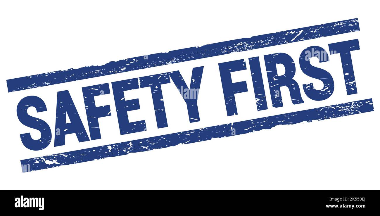 Safety first stamp Cut Out Stock Images & Pictures - Alamy