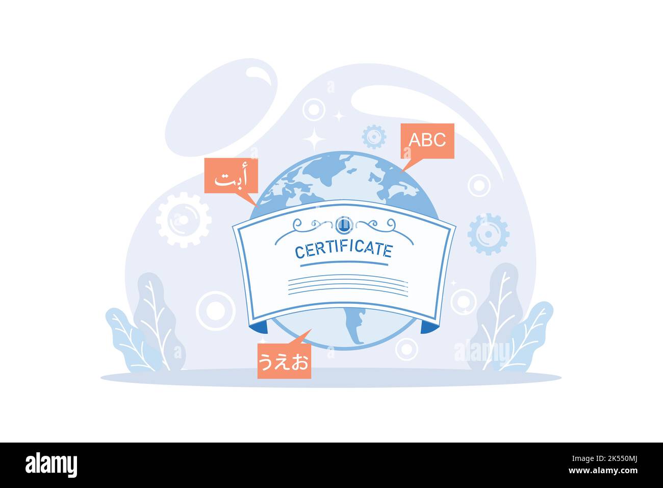 Vector quality control concept.  Stamp approval management production service. Stock Vector