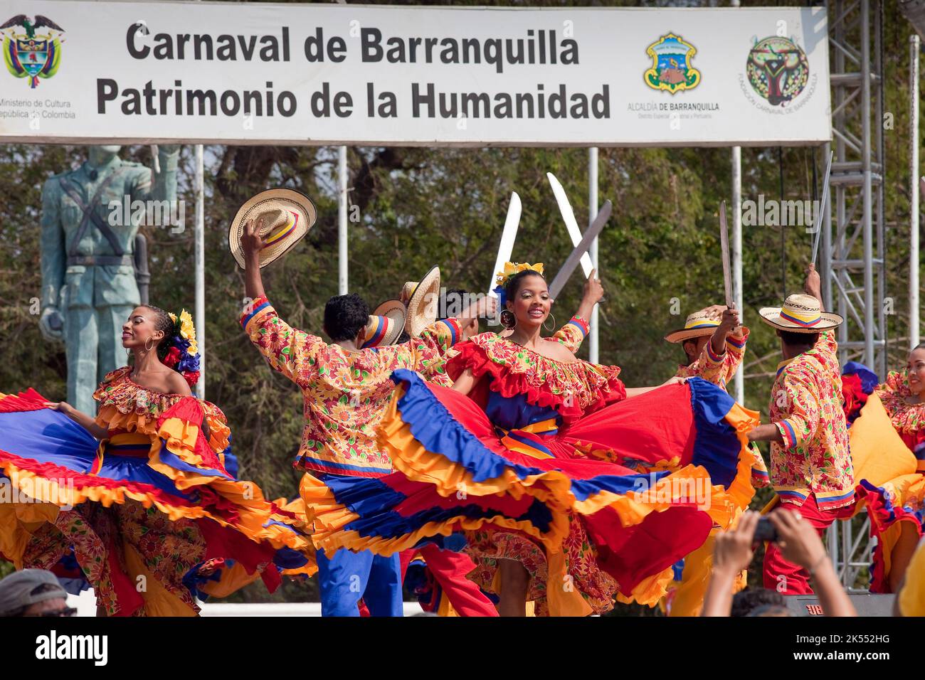 Colombia, Carnaval in the northern city of Barranquilla is the most important in the country and famous in the world. One of the activities is the Fes Stock Photo