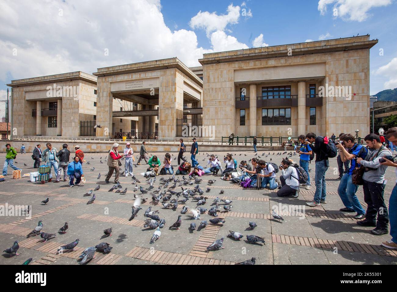 Colombia, Bogota The newly built Palace of Justice on the Plaza Bolivar ...