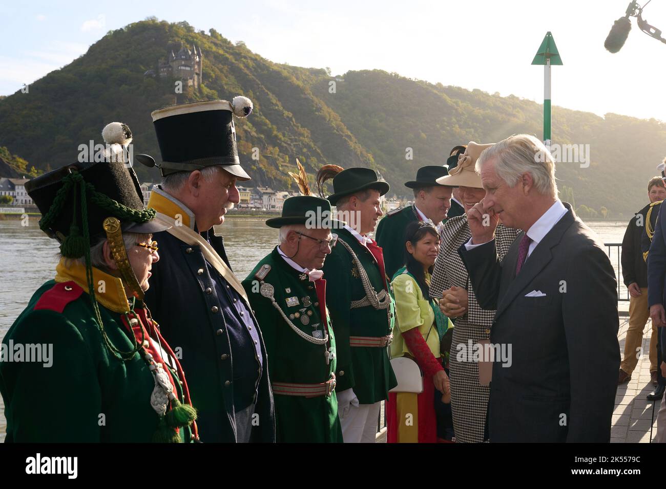 St. Goar, Germany. 06th Oct, 2022. The Belgian royal couple began the