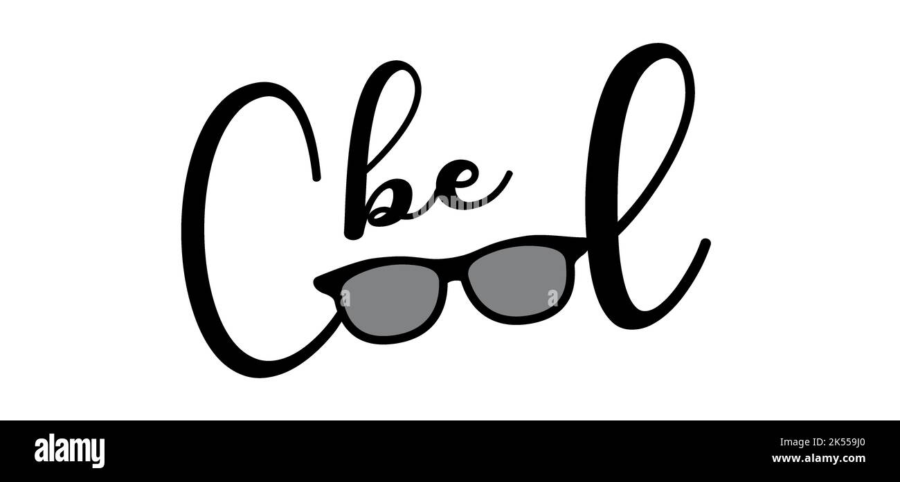 Slogan be cool or stay coolwith glasses or sunglasses. Glasses model icon or symbol. Black rim glasses spectacles silhouettes eyeglasses optical fr Stock Photo Alamy