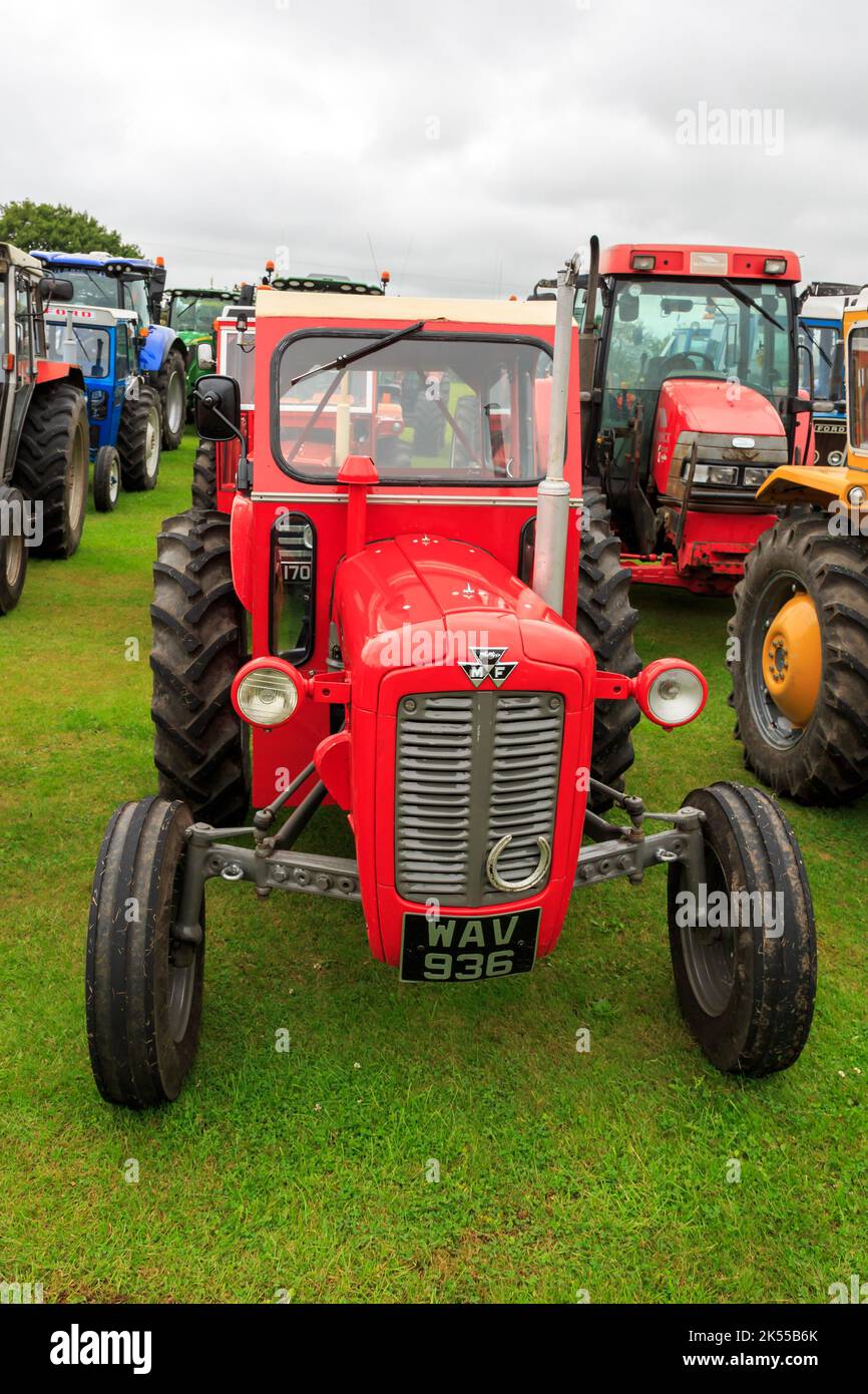Brydkirk, Scotland - September 04, 2022: An old 1962 Massey Ferguson 35 parked up waiting to take part in a local charity run Stock Photo