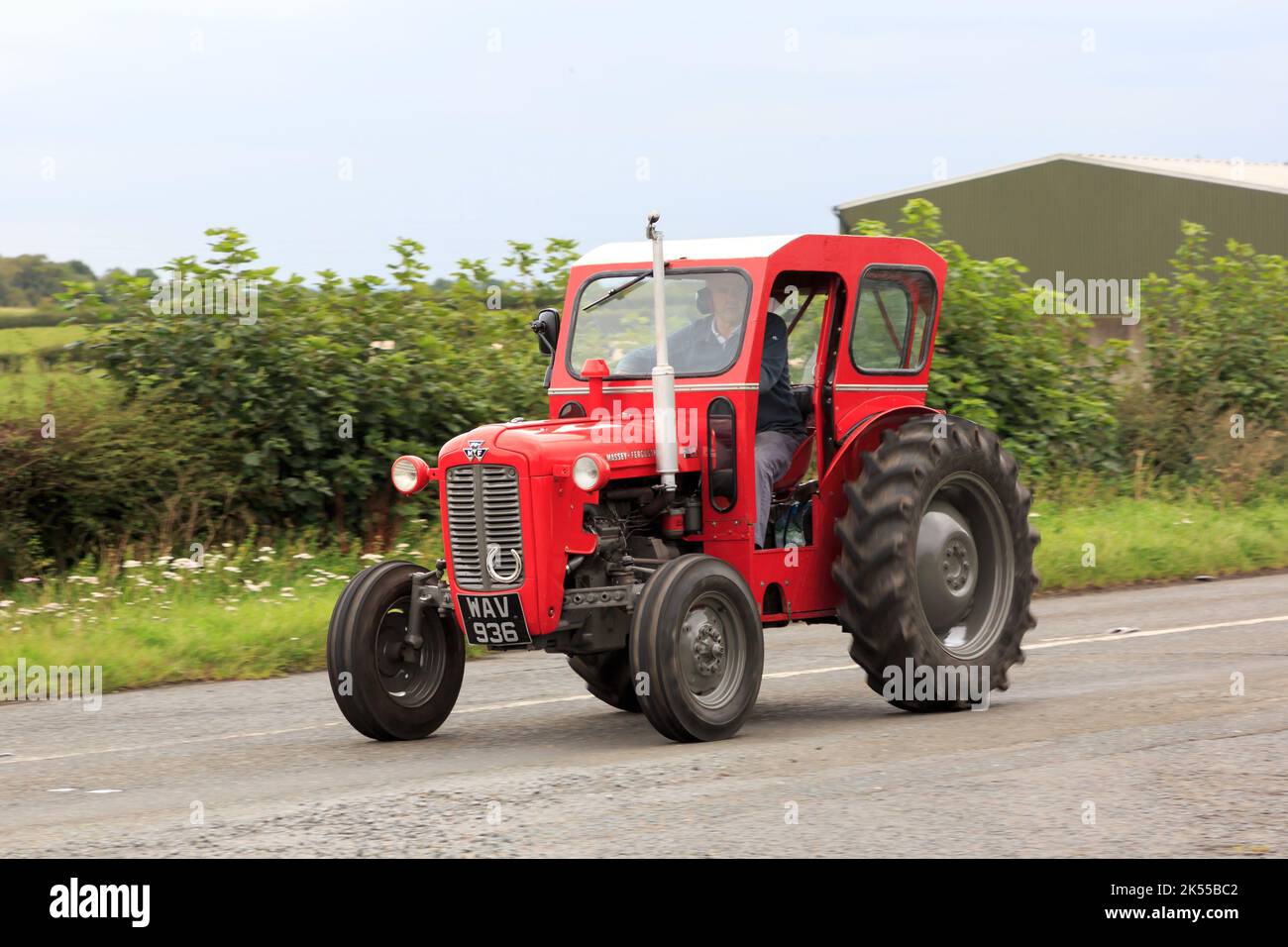 Eastriggs, Scotland - September 04, 2022: An old 1962 Massey Ferguson 35 tractor returning from a local charity run Stock Photo