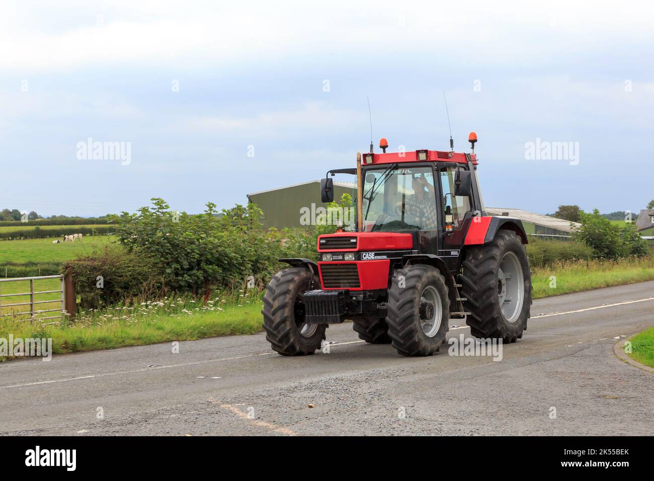 Eastriggs, Scotland - September 04, 2022: An old Case International 956XL tractor returning from a local charity run Stock Photo