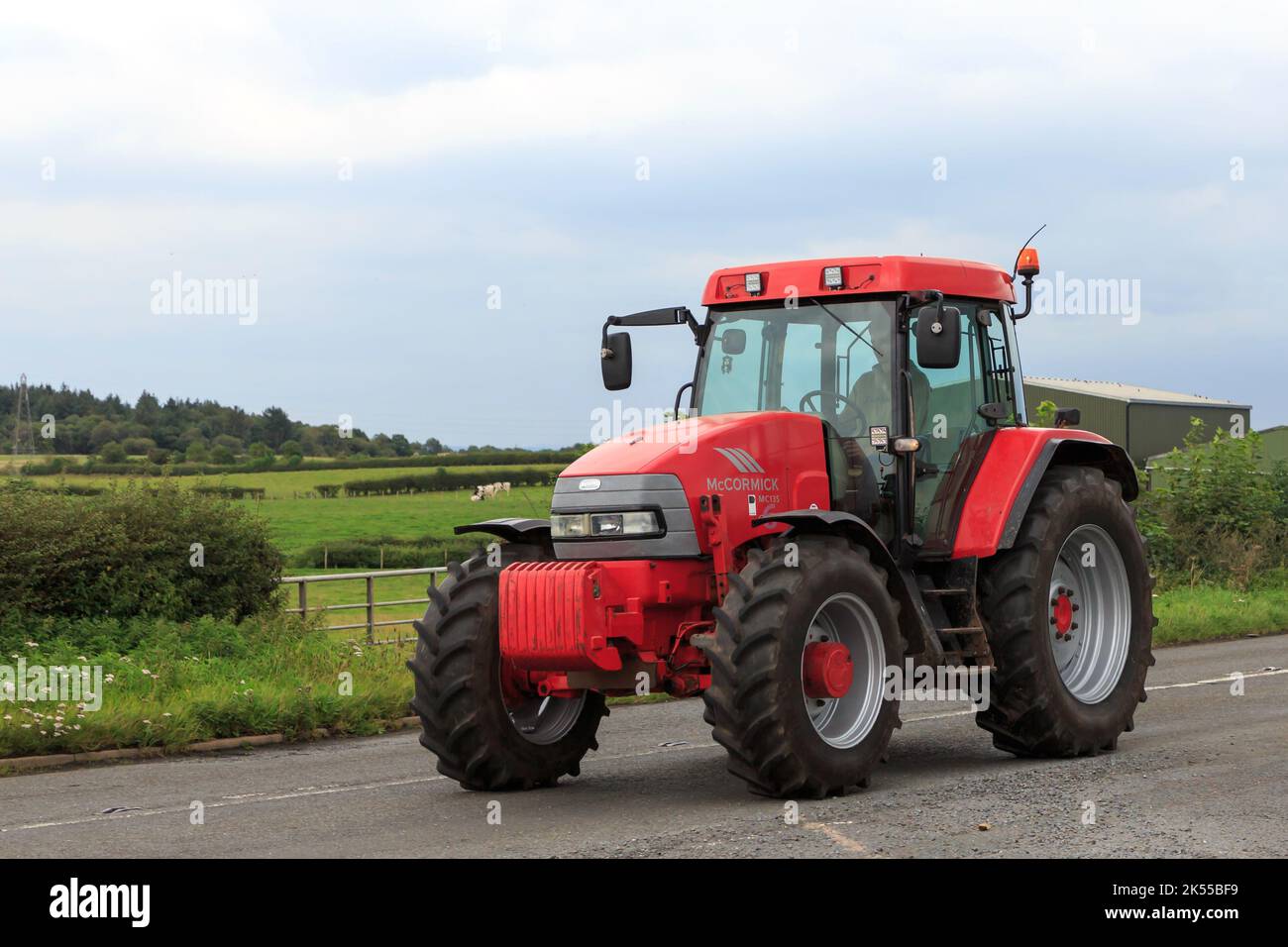 Eastriggs, Scotland - September 04, 2022:  McCormick MC 135  tractor returning from a local charity run Stock Photo