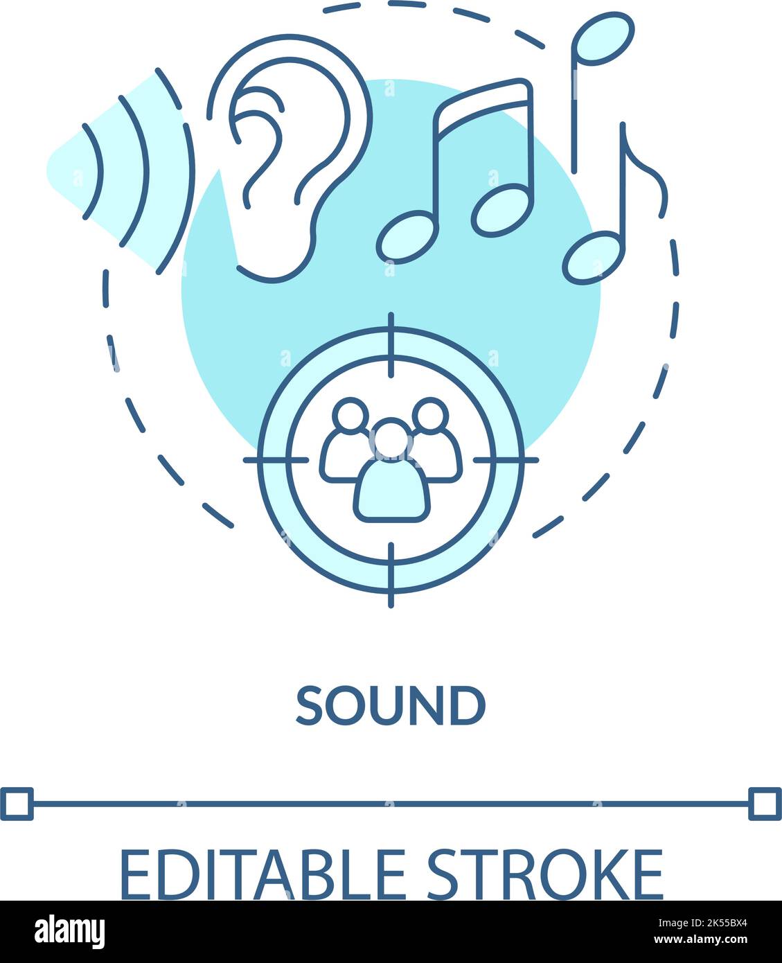 Sound turquoise concept icon Stock Vector Image & Art - Alamy