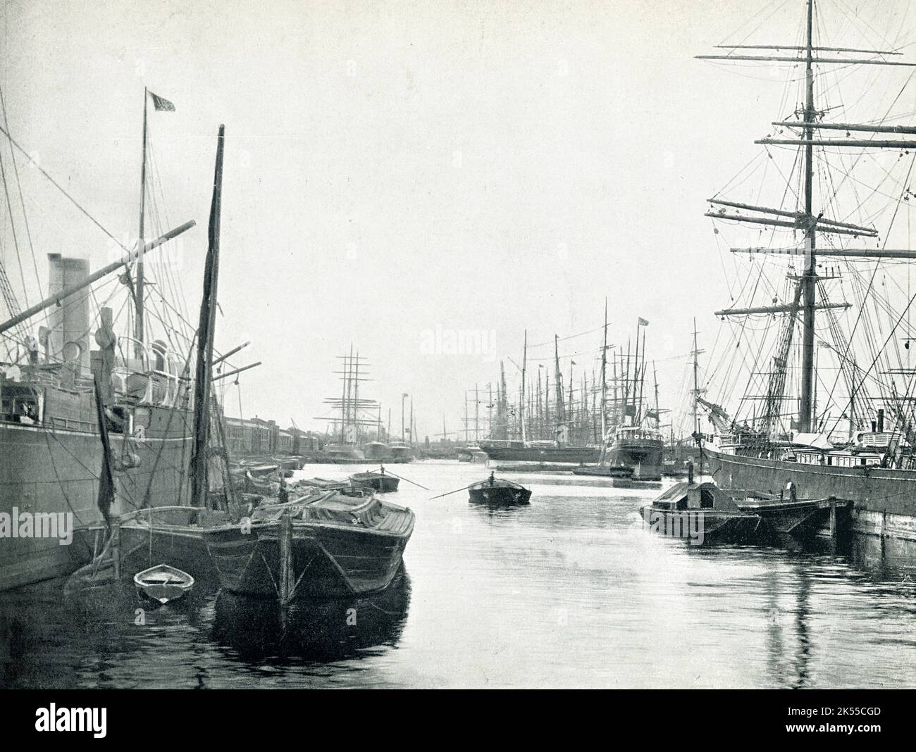 West India Docks London 19th century photograph Stock Photo Alamy