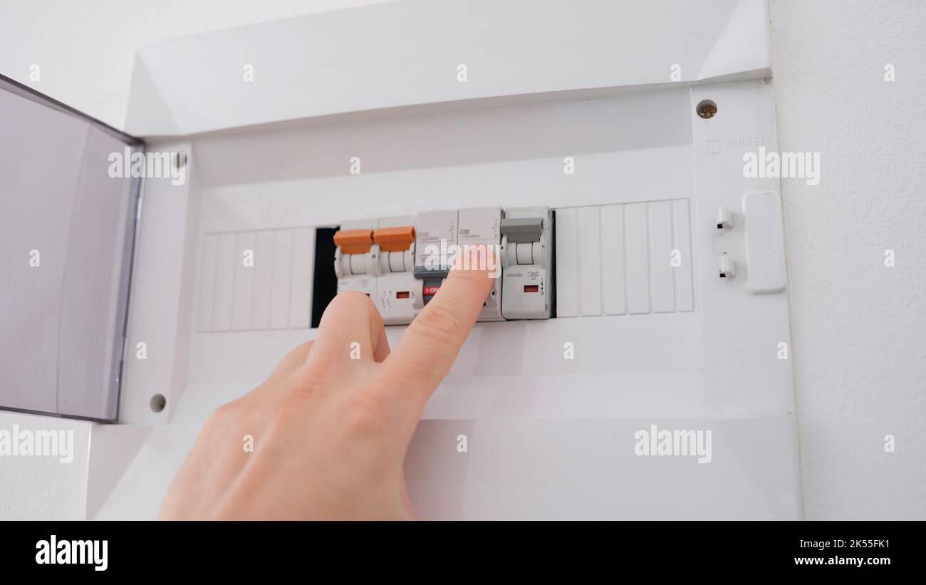 Electrical fuse for manual switch. Electricity meters Stock Photo - Alamy