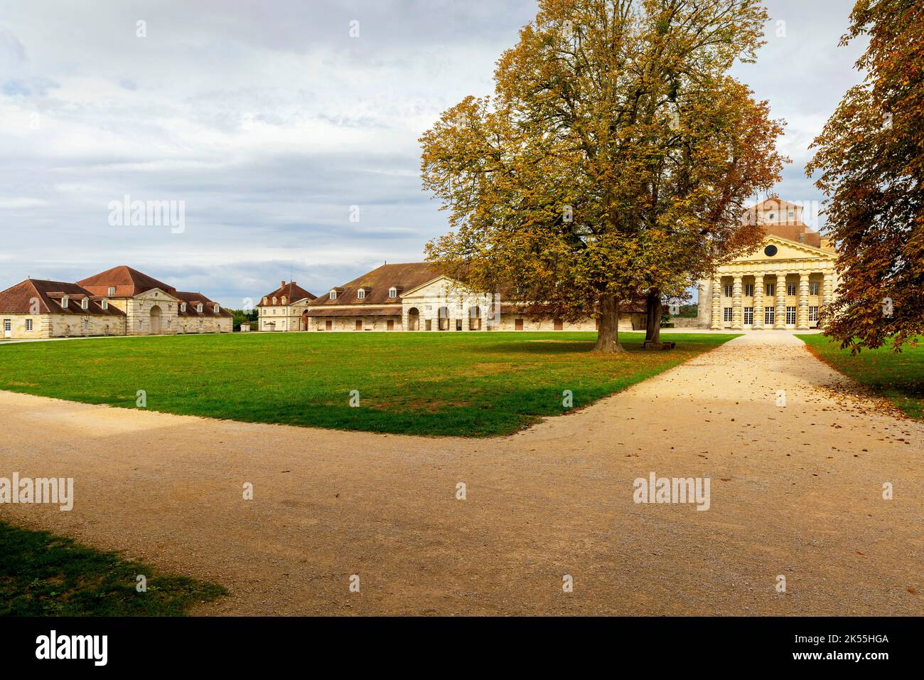 The Saline Royale (Royal Saltworks) is a historical building at Arc-et-Senans in the department of Doubs, Eastern France. Stock Photo