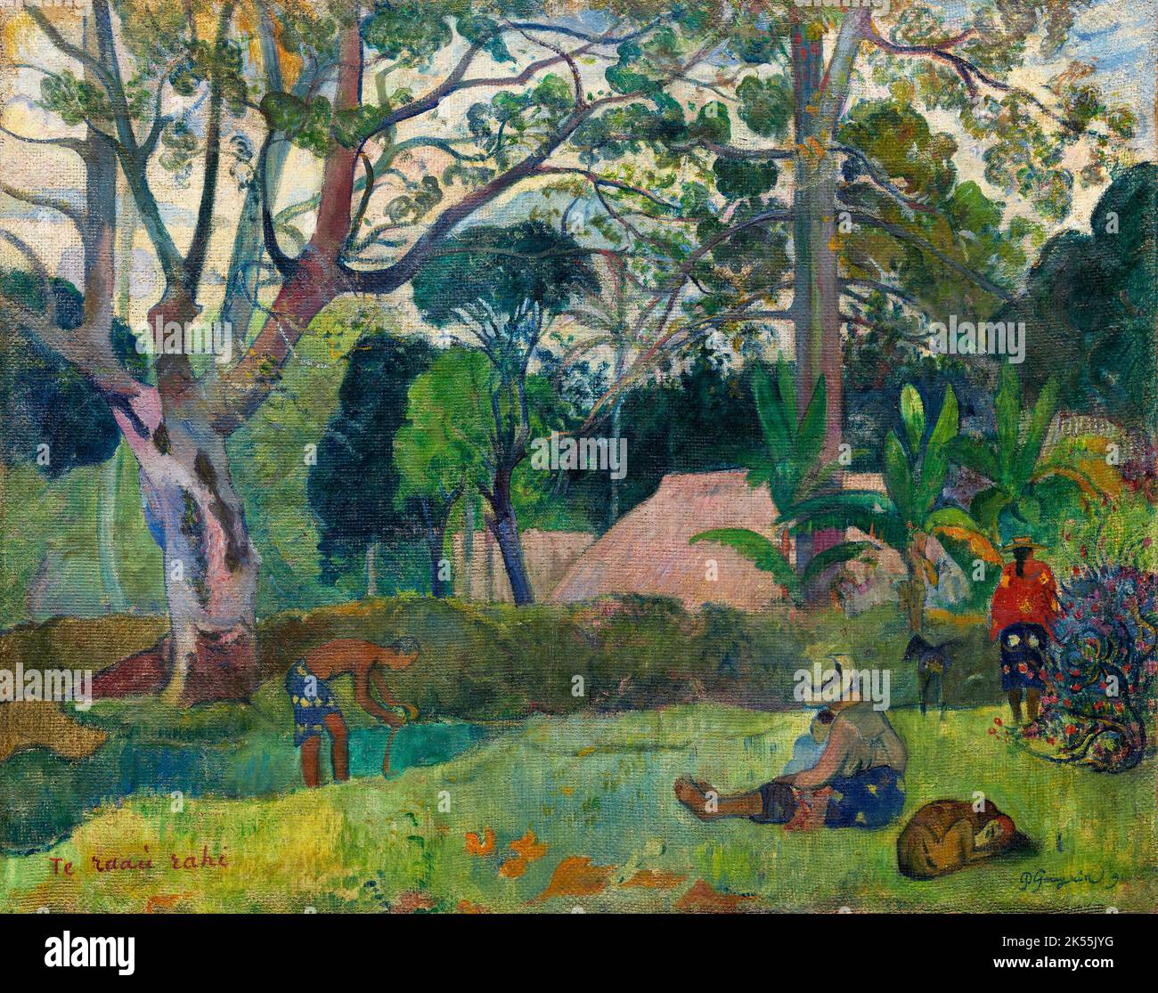Te raau rahi (The Big Tree). Paul Gauguin. 1891. Stock Photo