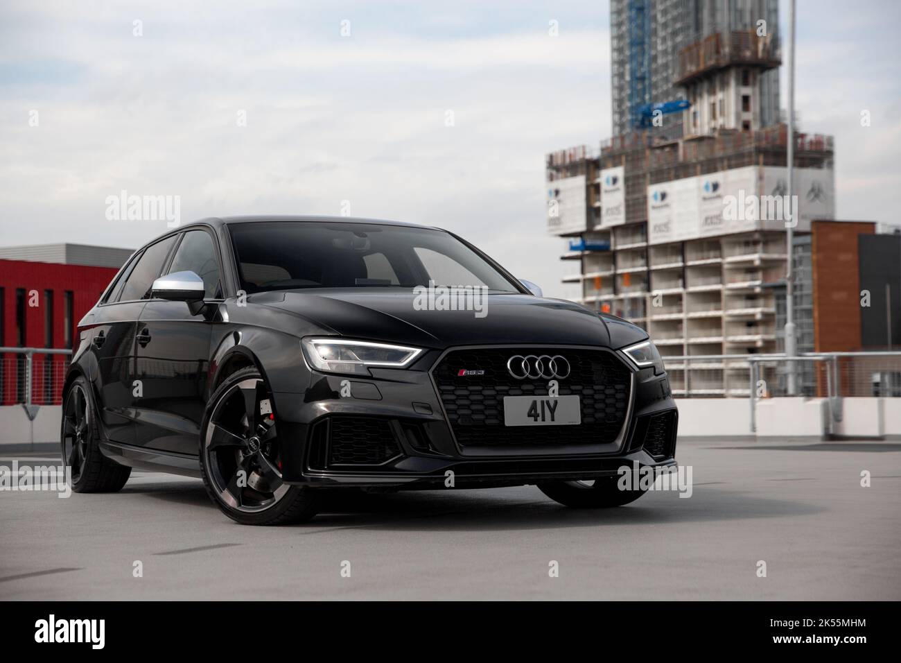 A Panther Black 2018 Audi RS3 Hatchback With Diamond Cut Alloy Wheels ...