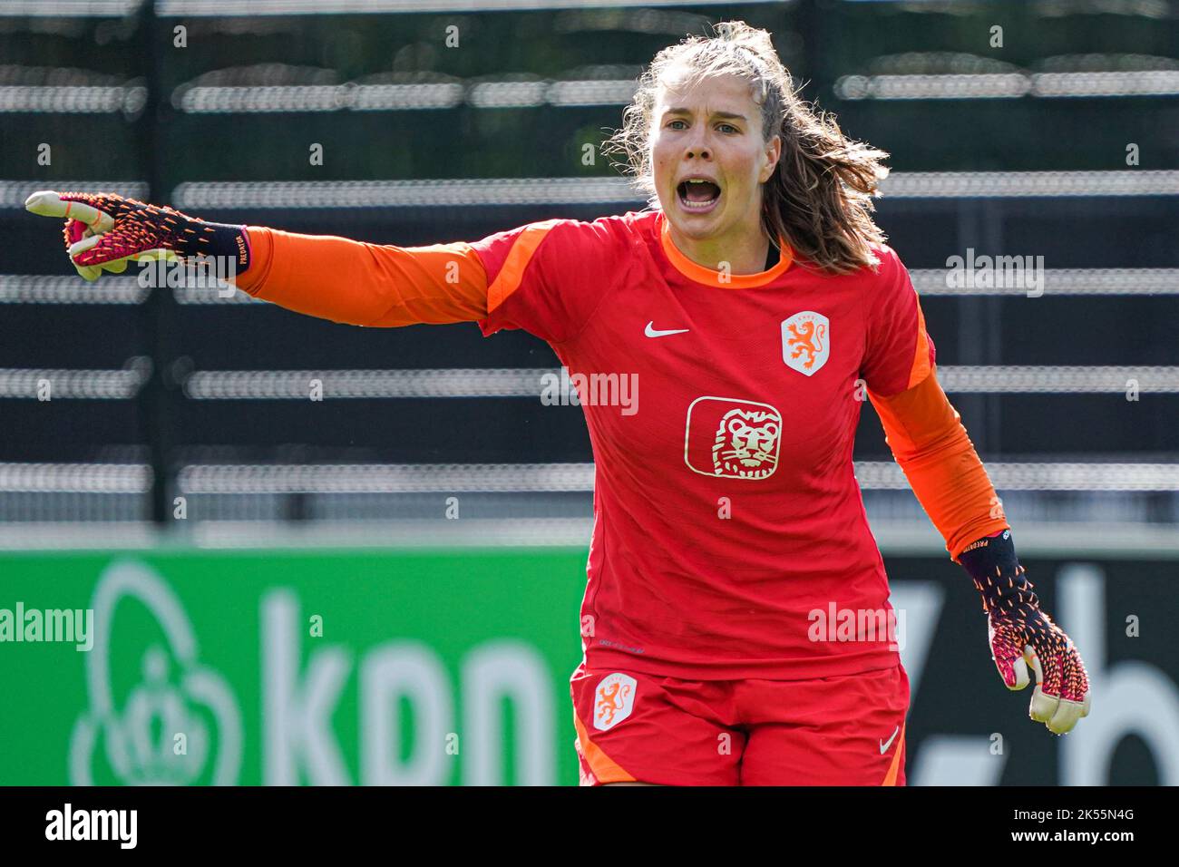 ZEIST, NETHERLANDS OCTOBER 6 goalkeeper Lize Kop of The Netherlands during the Training of