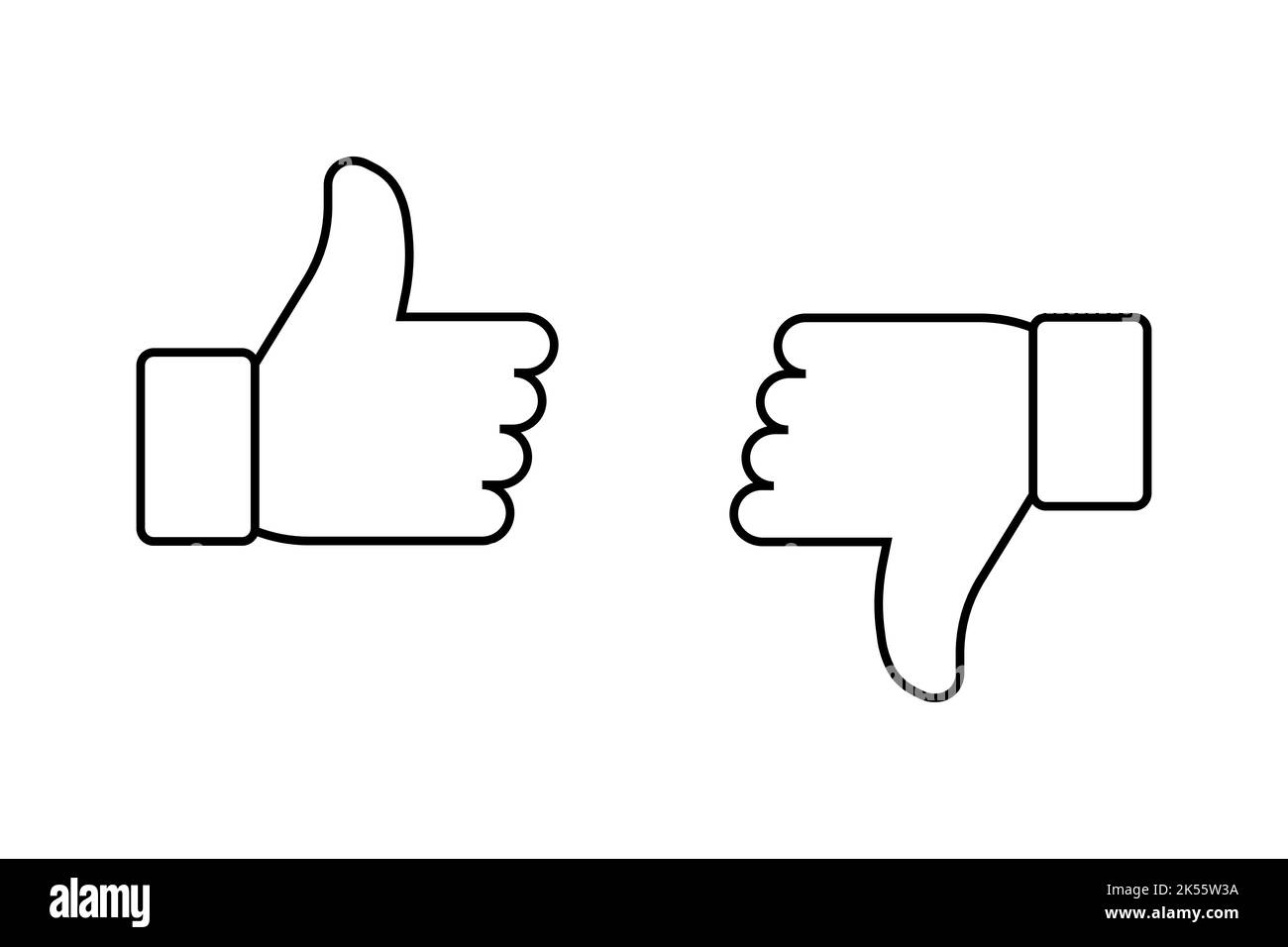 Like and dislike icon simple design Stock Vector