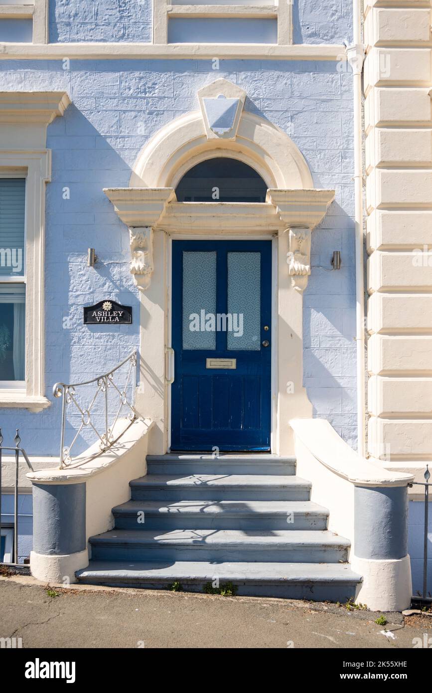 Front door of Victorian villa, Ventnor, Isle of Wight, UK Stock Photo