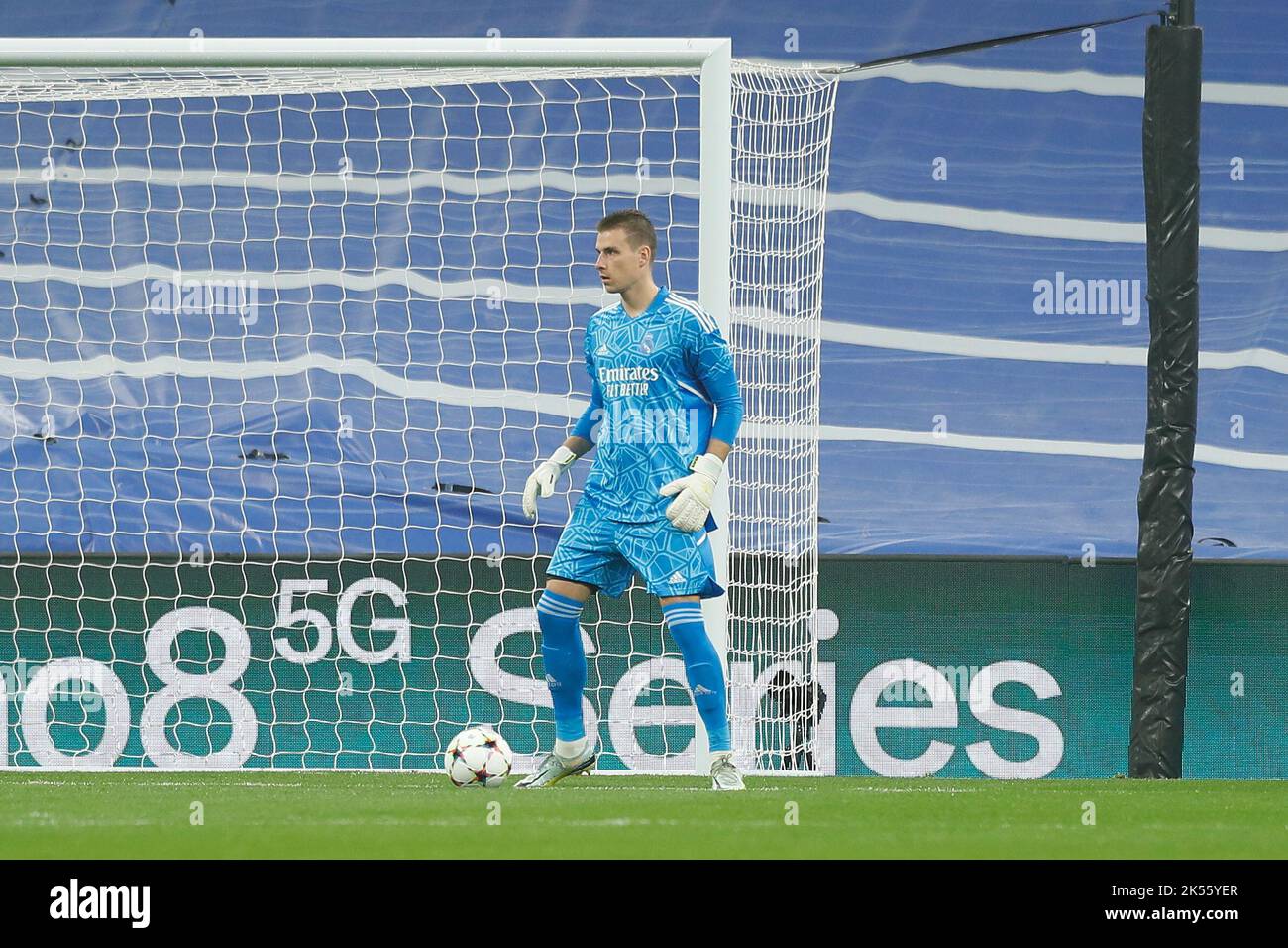 Madrid, Spain. 5th Oct, 2022. Andriy Lunin (Real) Football/Soccer ...