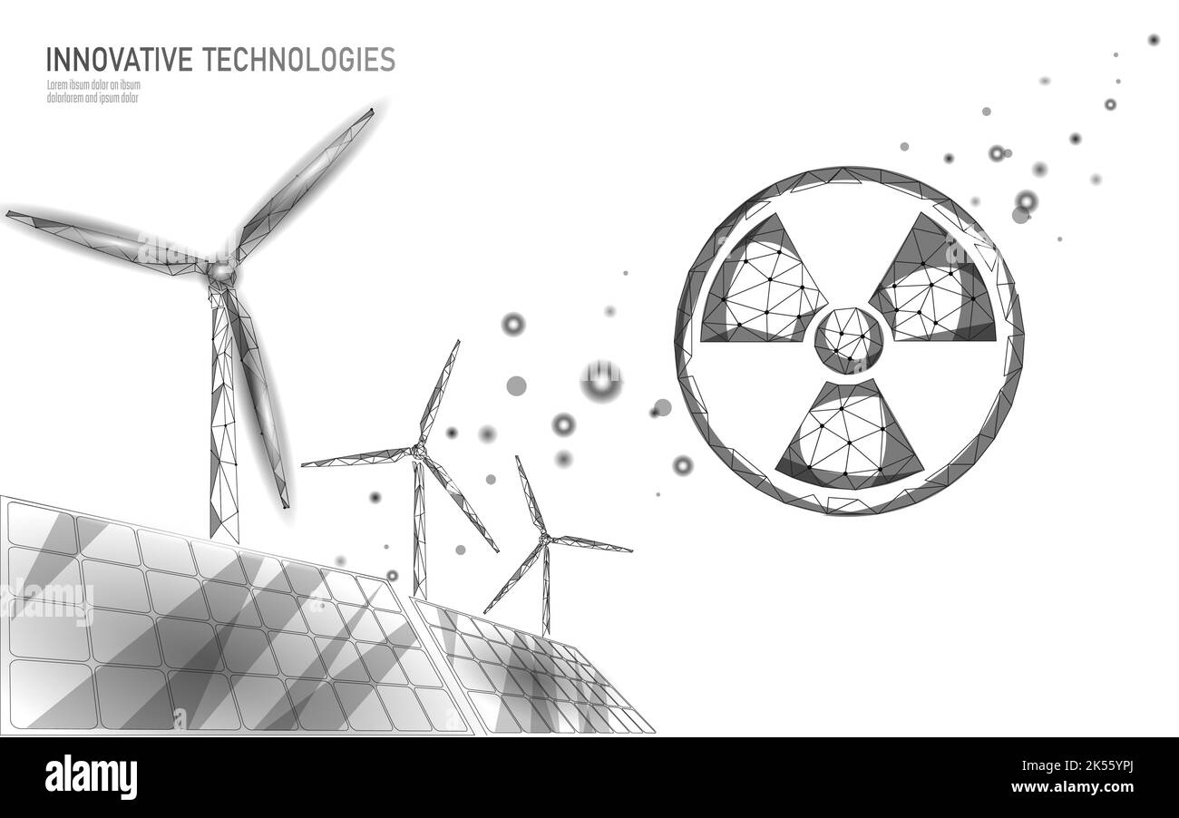 3D windmills ecology forest concept. Save environment wind green tree