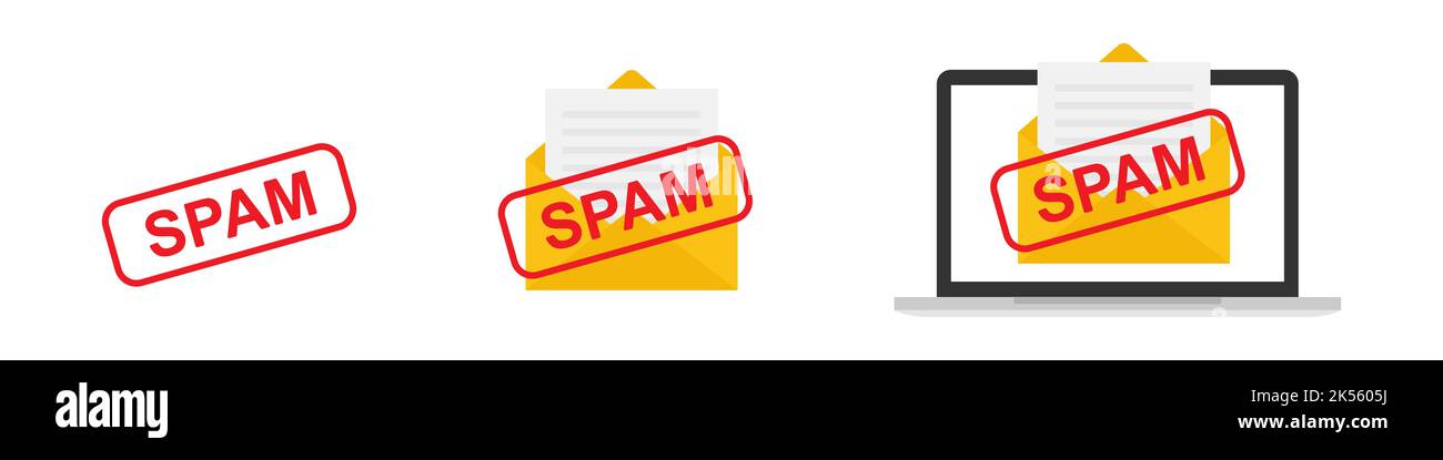 Spam concept icon flat style Stock Vector