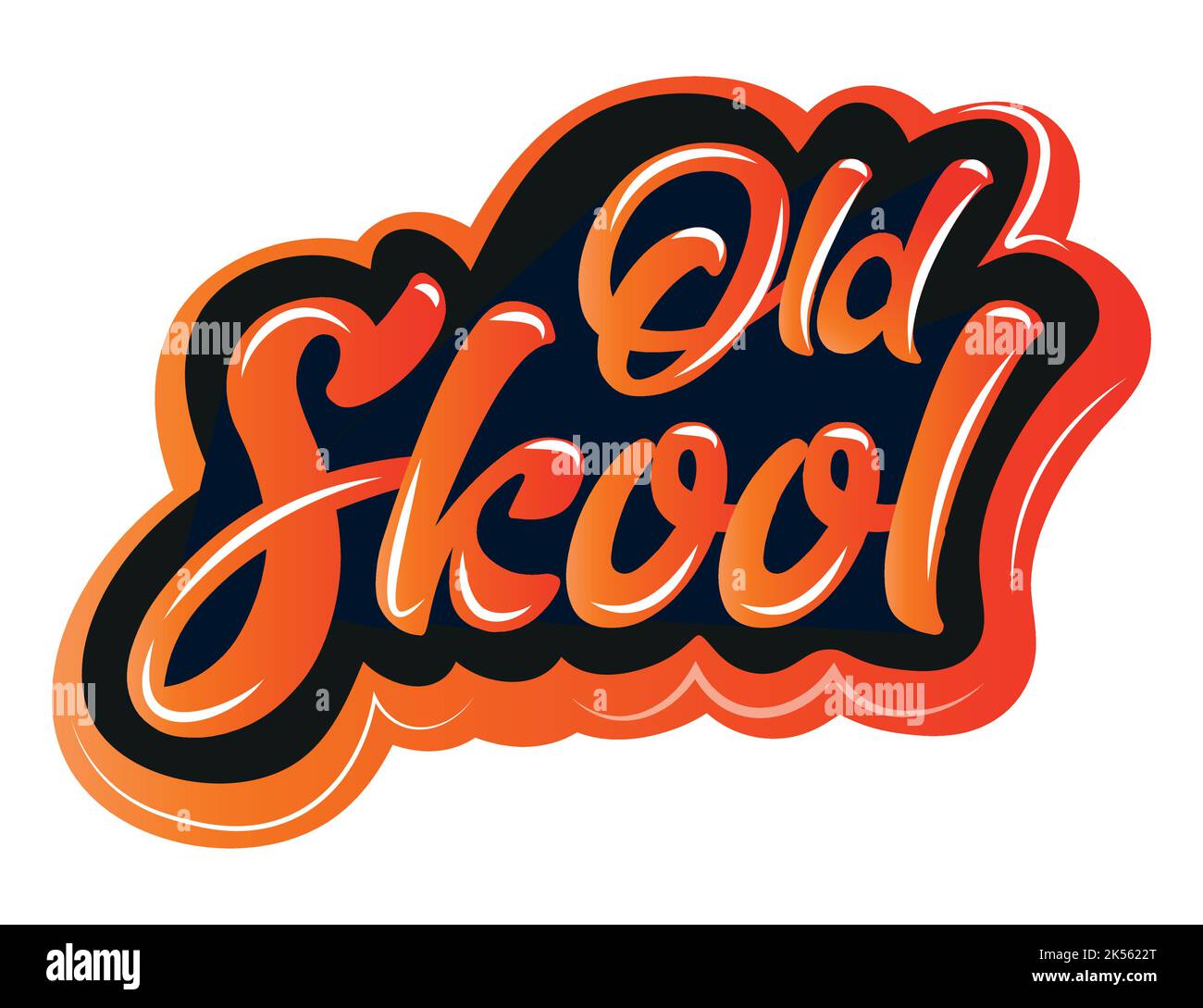 Old skool vector typography Illustration Stock Vector