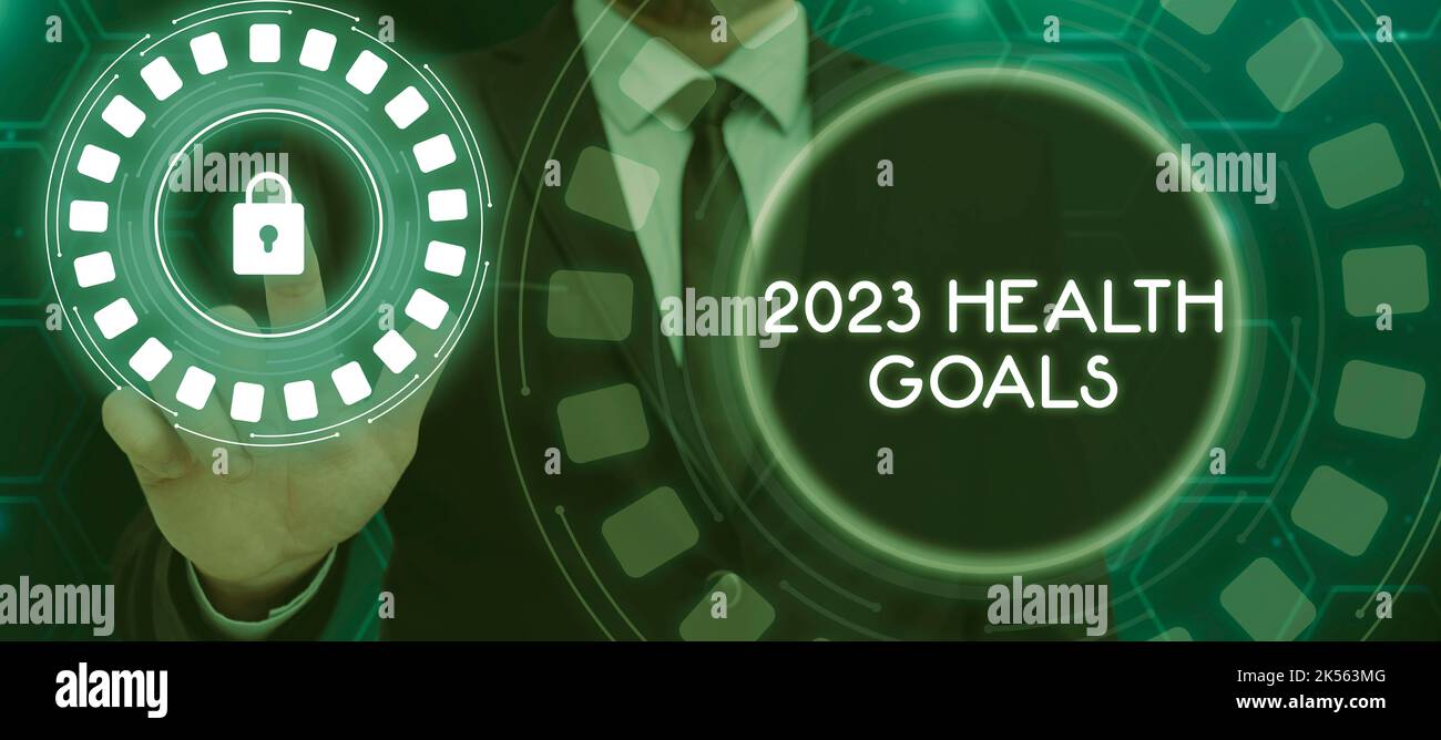 Conceptual caption 2023 Health Goals, Concept celebration of