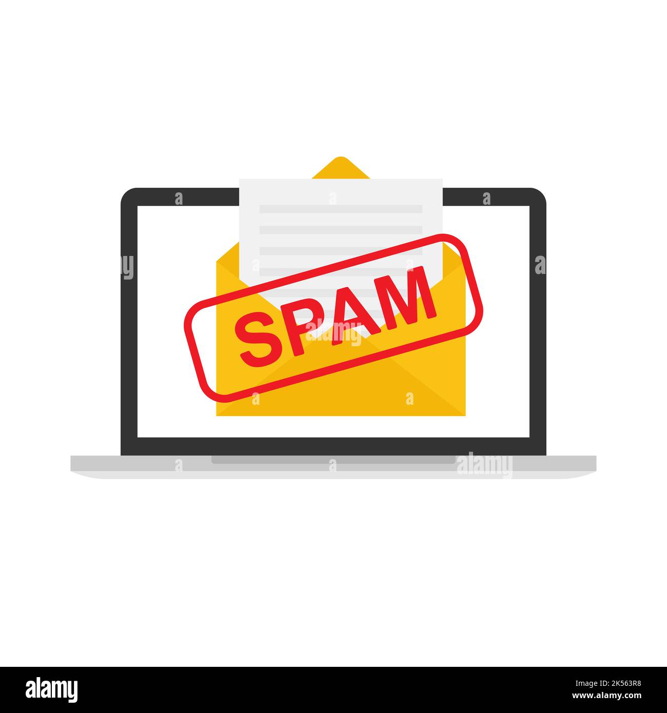 Spam message icon flat style Stock Vector