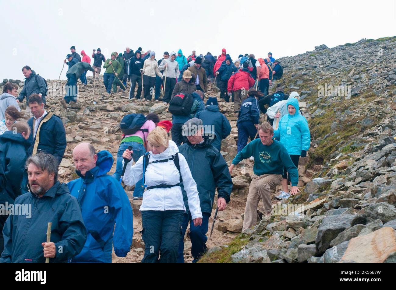 Croagh Patrick on Reek Sunday, when Roman Catholic pilgrims climb to