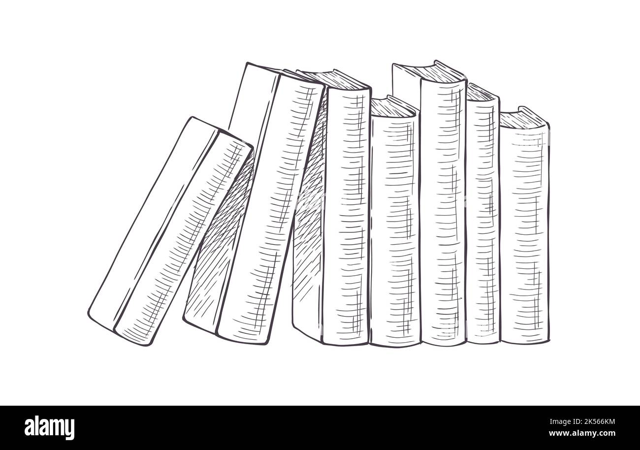 Books vector hand drawn illustration sketch style Stock Vector Image & Art Alamy
