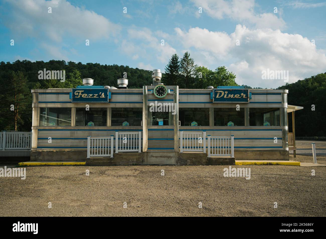 Vintage Fezzs Community Diner, Coudersport, Pennsylvania Stock Photo