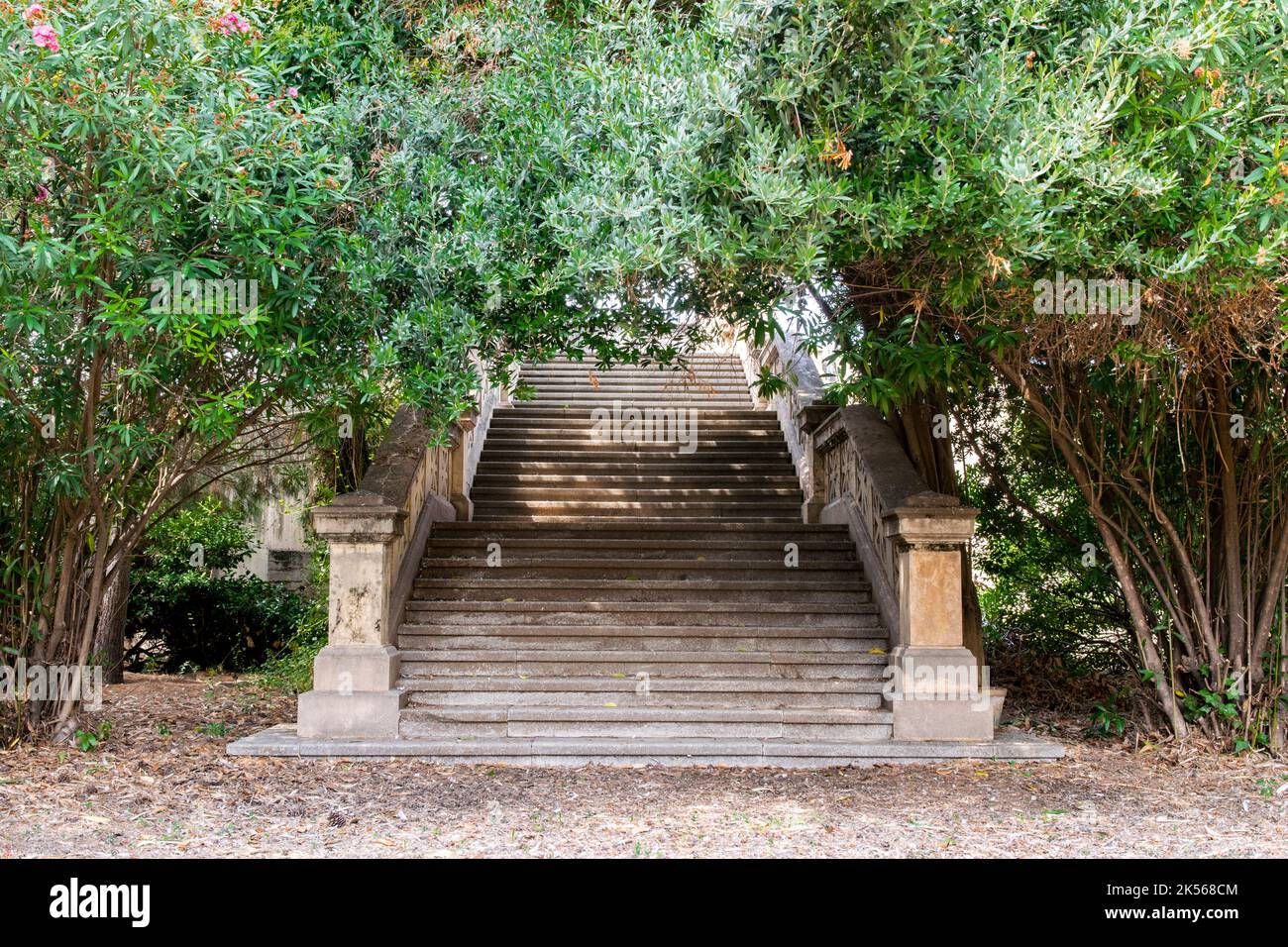 Abandoned portal and stairs of the old tobacco industry in Tarragona