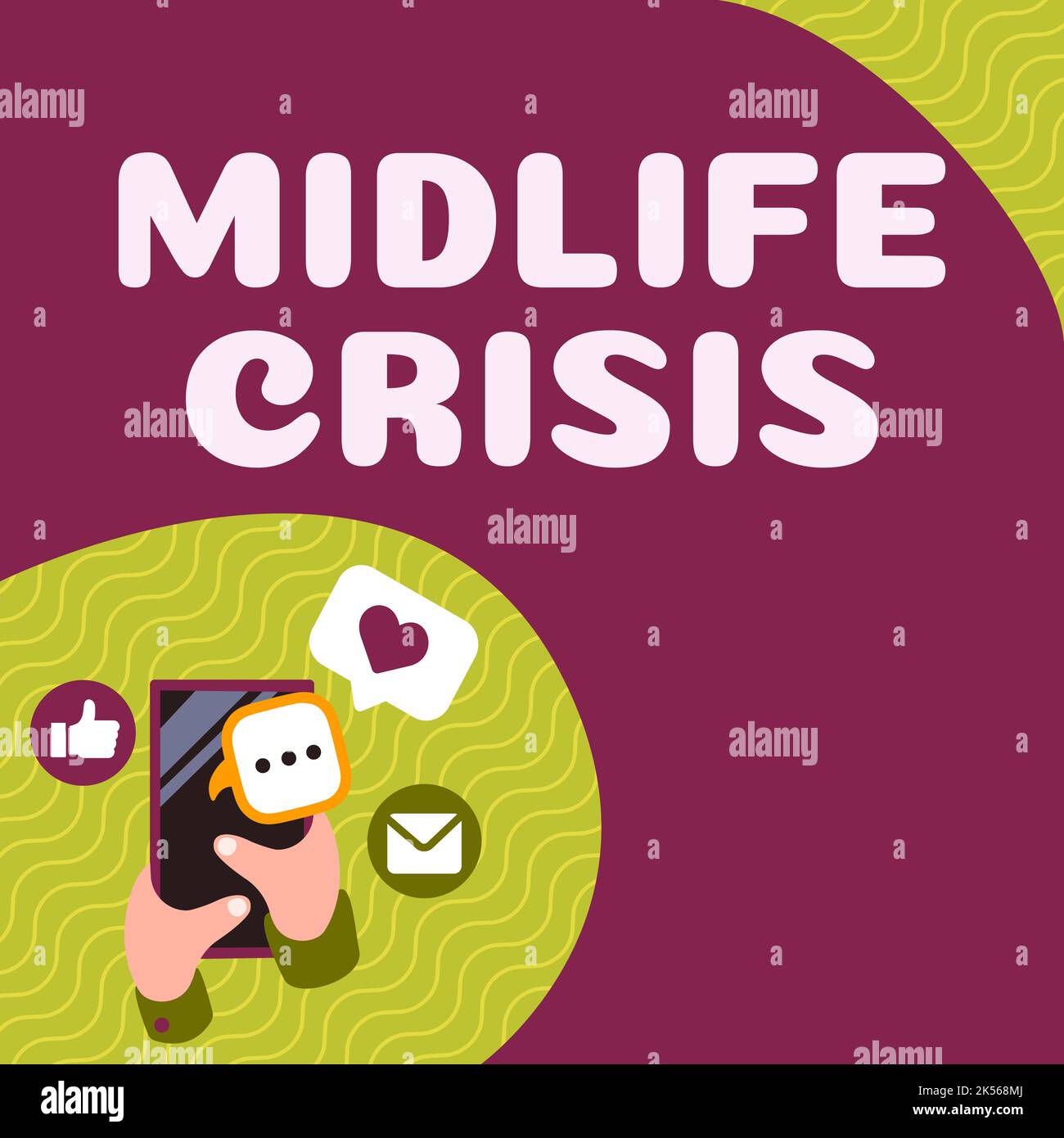 Writing displaying text Midlife Crisis, Business concept Software development technique Decomposing an application Stock Photo