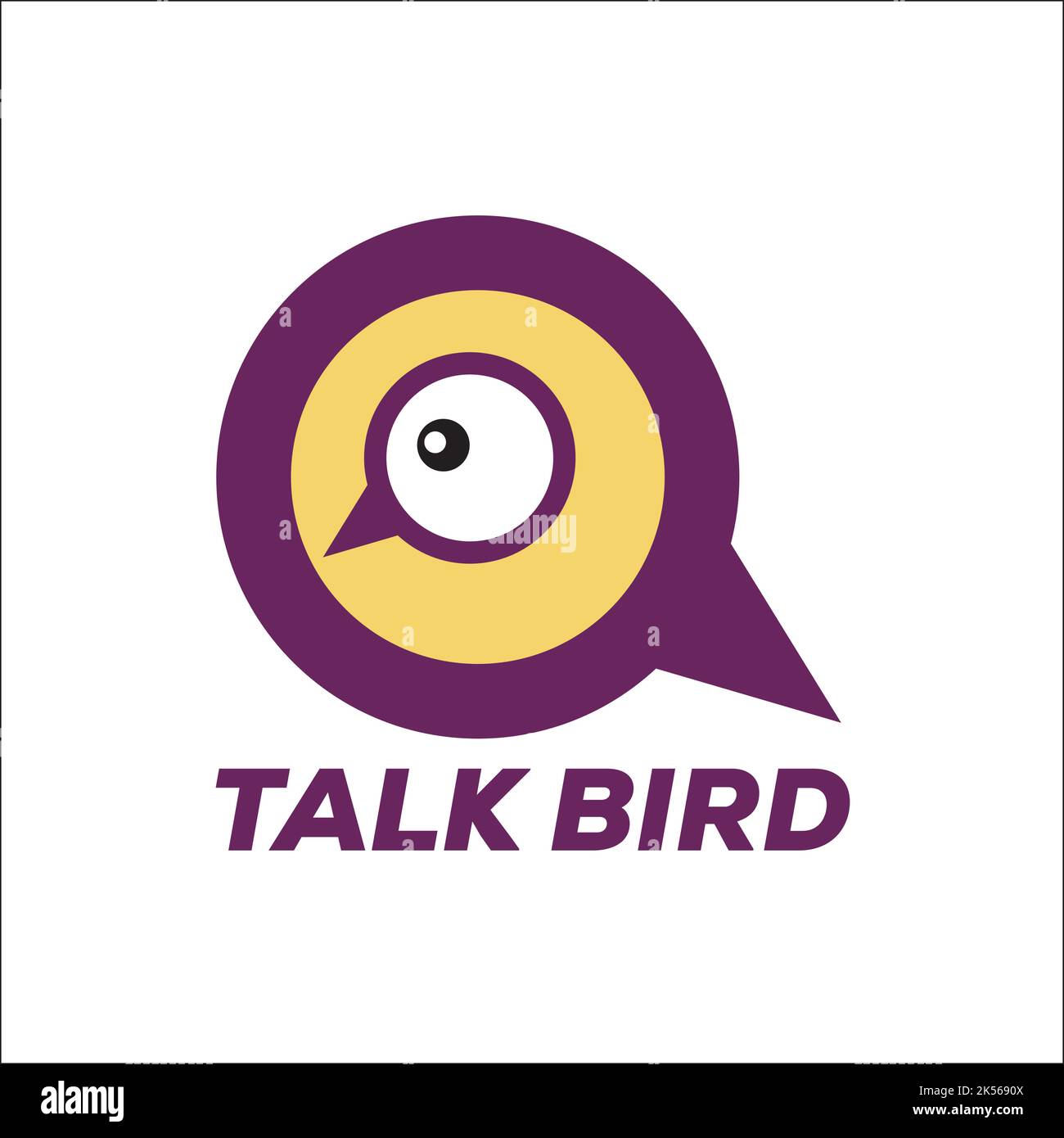 talk bird icon / exclusive logo designs inspiration Stock Vector